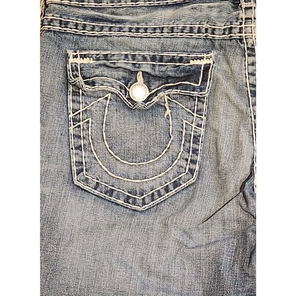 TRUE RELIGION size 42 30 Mens SUPER T Ricky Thick Stitch  Vintage denim Jeans - Picture 8 of 10